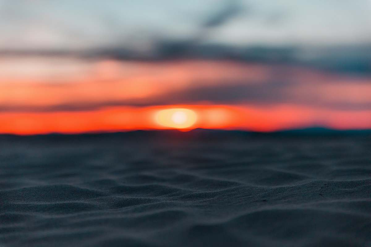 sunset photo of sands little sahara national recreation area
